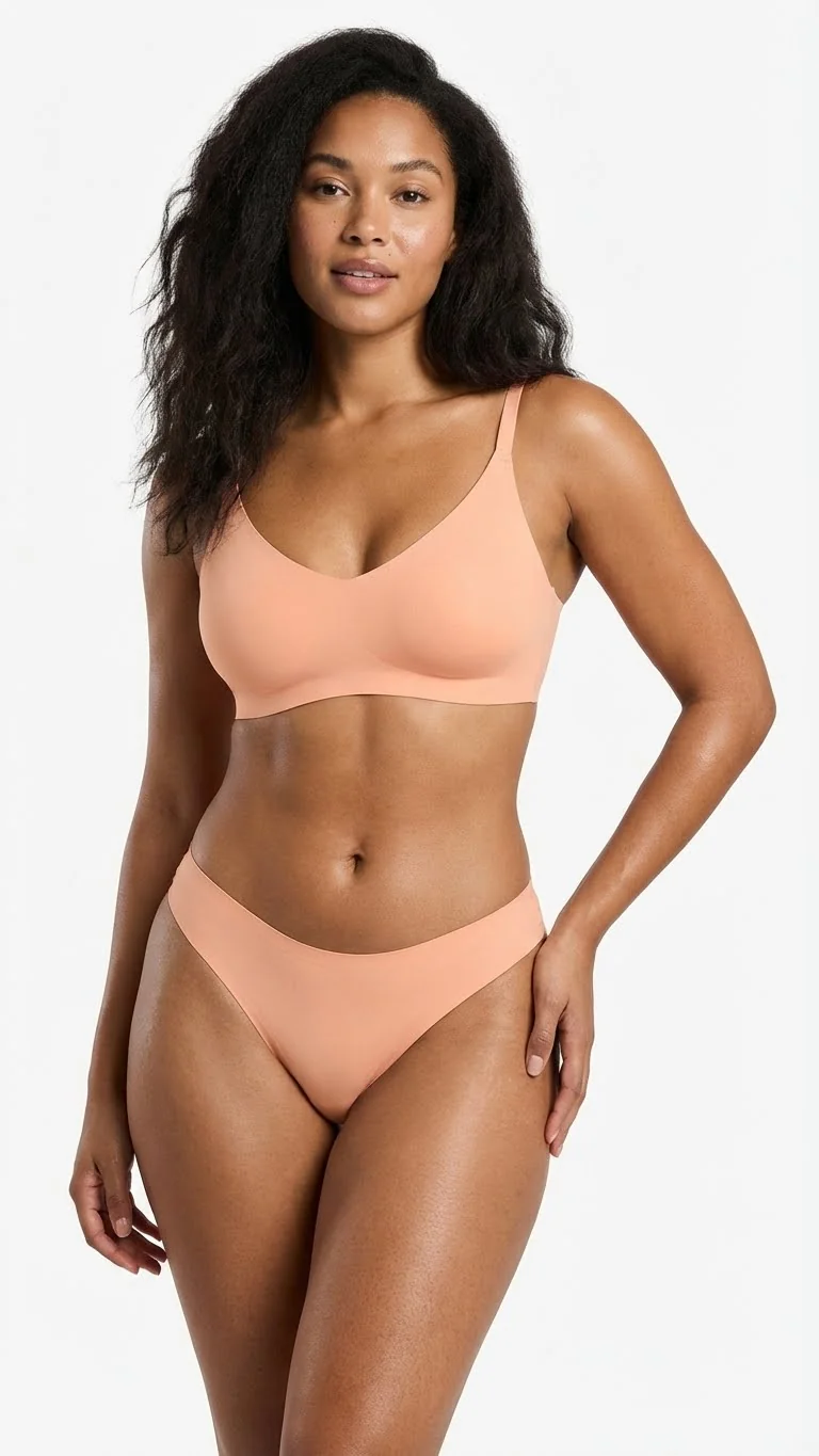 Nude Pamuk Karışımlı Tanga - Esnek Kumaş Detayı